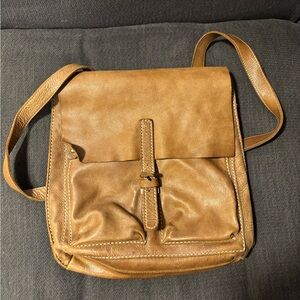 Roots leather bag
